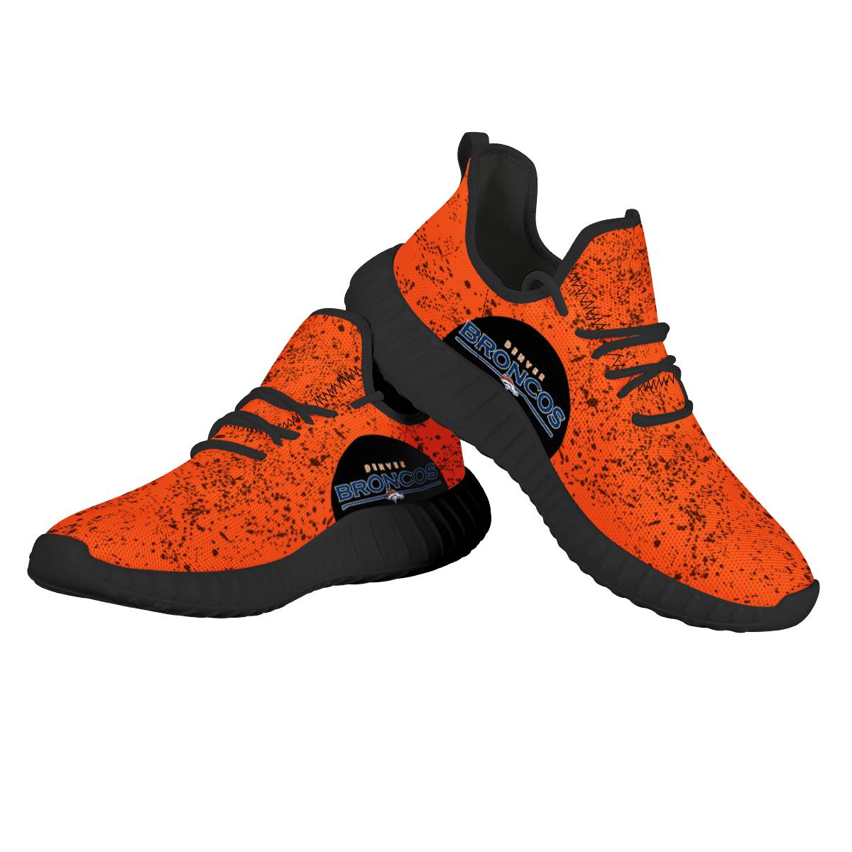 Women's Denver Broncos Mesh Knit Sneakers/Shoes 001 Women's Denver Broncos Mesh Knit Sneakers/Shoes 001
